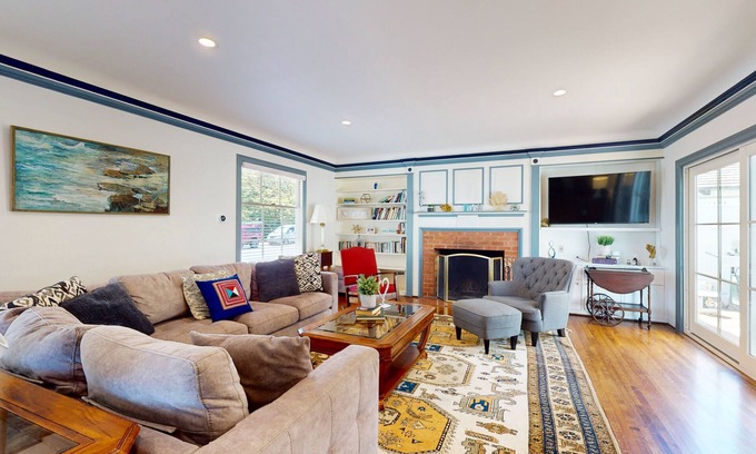 Country Club House | Ocean-View Village Getaway: Huge Fenced Yard with Deck, Firepit & Grill