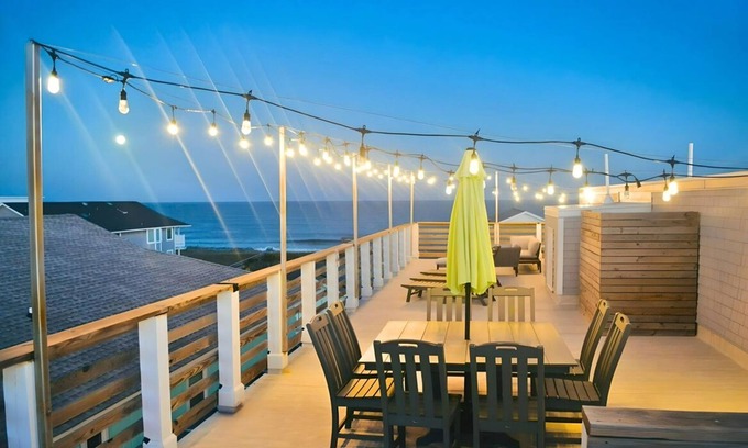 North Carolina Coast House | Ocean Views, Rooftop Terrace, and an EV charger!