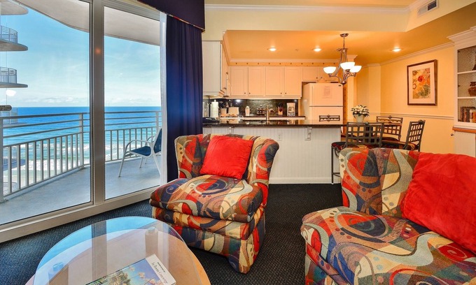 Daytona Beach Condo | Ocean Walk 1301 Ocean Frt 2-2 with 3 Balconies! Local Owner Manager