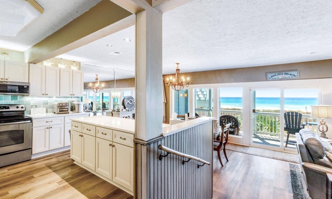 West Panama City Beach Condo | Oceanfront, 1st Floor (Lower), Fully-Updated, Luxurious 3-BR, 3-Bath Condominium