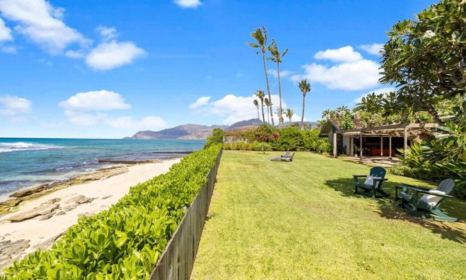 Maili House | Oceanfront 4BR Luxury | Pristine Yard + Views!