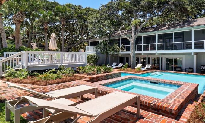 Beach Lagoon House | Oceanfront 8 bedroom home with pool & spa, only steps from beach