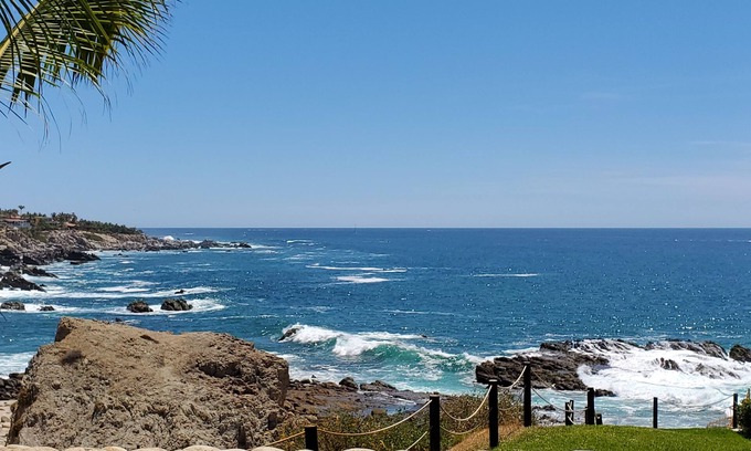 Cabo Bello Condo | OCEANFRONT/BEACHFRONT CABO CONDO GROUND LEVEL w/AMAZING VIEWS STEPS FROM BEACH