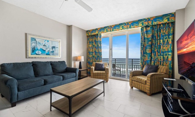Brush - Stewarts Condo | Oceanfront Bliss: 11th Floor 2 BR Retreat with Direct Ocean Front Balcony at The Wyndham Ocean Walk Resort