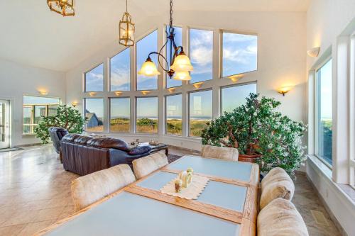 Gold Beach House | Oceanfront Castle with Hot Tub and Game Room