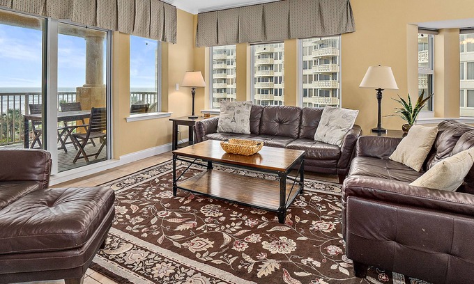 New Smyrna Beach Condo | Oceanfront condo with balcony, sunrise views, WiFi & on-site pool/fitness center