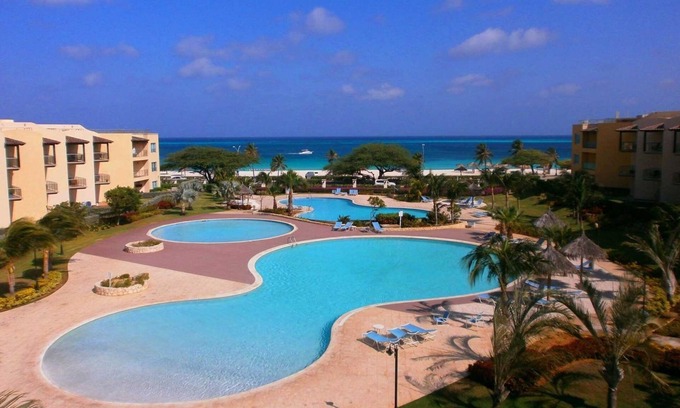 Oranjestad-West Condo | Oceanfront Condo for 2!