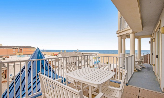 Ocean City House | Oceanfront Condo w/Central A/C, WiFi, Shared Pool, Ocean View, Gas Fireplace