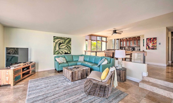 Princeville Condo | Oceanfront Condo w/2 Lanais, Walk to Beach!