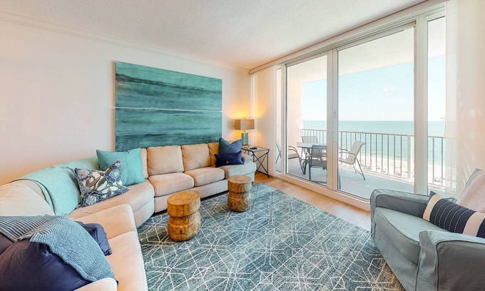 Gulf Shores Condo | Oceanfront condo with pool & sauna, private balcony - right on the beach