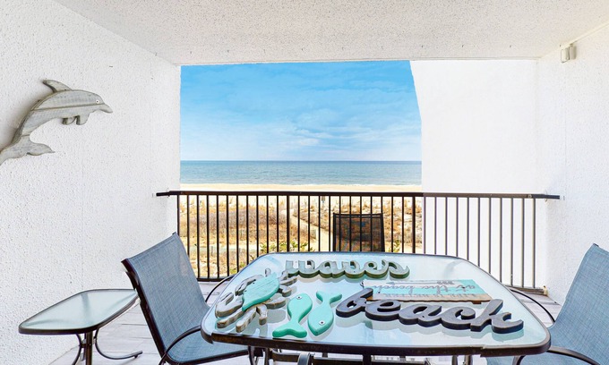 North Ocean City Condo | Oceanfront Condo with Shaded Balcony, WiFi, Laundry, AC & Shared Pool