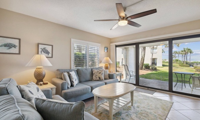 Amelia City Condo | Oceanfront | Ground Level | Amelia Surf and Racquet Condo