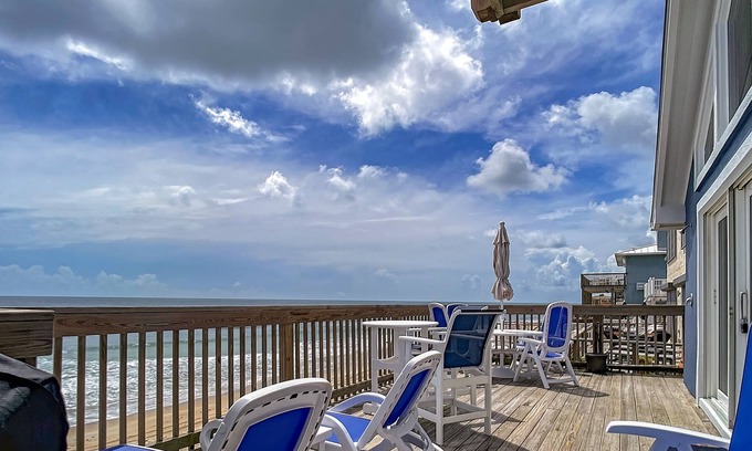 Bethune Beach House | Oceanfront home on quiet beach! Four levels of sun decks! 6847S
