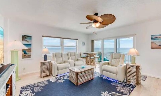 South Patrick Shores Condo | Oceanfront Luxury Penthouse Shuttle Launch Cocoa Canaveral Patrick Space Force
