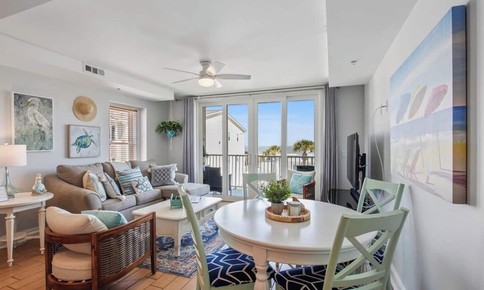 Tybee Island Condo | Oceanfront Luxury ,Heated Pool , Amazing View located in Beachside Colony Resort