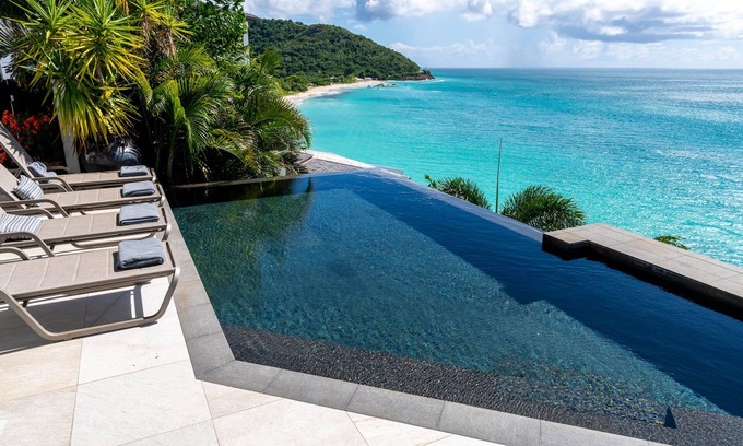 Fryes Beach Villa | Oceanfront Oasis with Infinity Pool and Caribbean Views