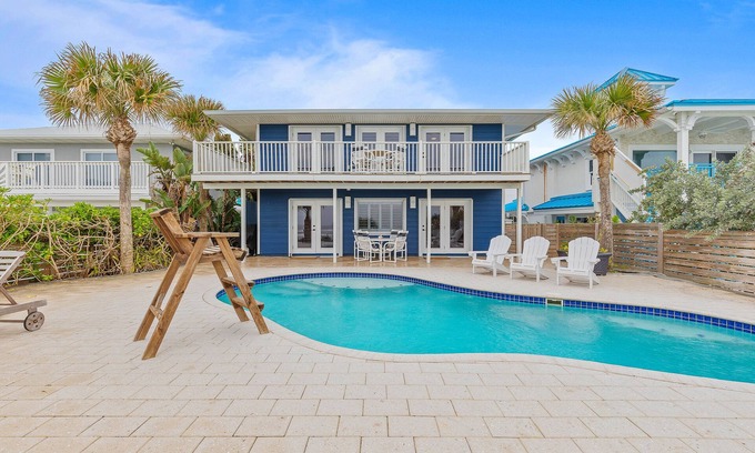 New Smyrna Beach House | 🌊Oceanfront-Pool-Pet Friendly-Blue Yonder Beach House🌊