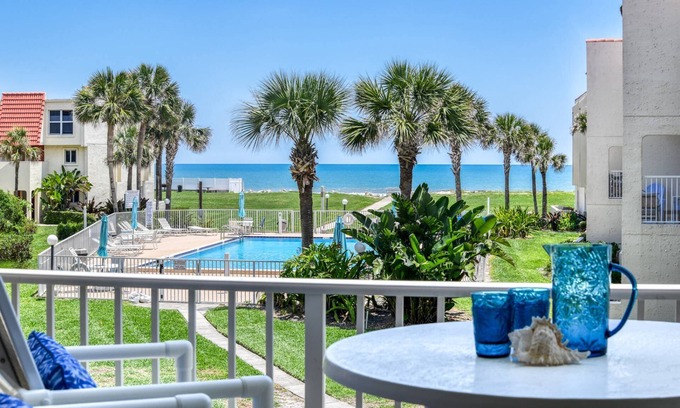 St. Augustine Beach Condo | Oceanfront! Renovated! Pool & Ocean Views! Steps to Beach, Shops, Restaurants! $300 in Free Tickets!