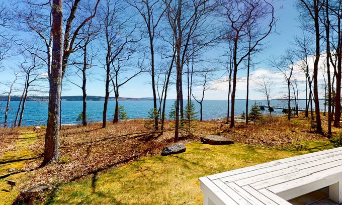 Brooklin House | Oceanfront retreat with sunrise views, screened porch, & deck