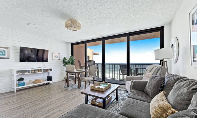 New Smyrna Beach Condo | Oceanfront Sunrise Overlooking Pool! Walk to shopping & dining! Sunrise 805