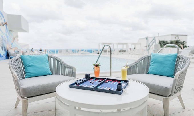 Central Beach Hotel | Oceanfront Terrace Room with Roomy Layout Just 150 Feet from the Beach