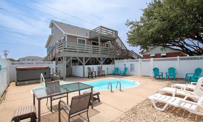 Kitty Hawk House | Oceanside, Private Pool, Hot Tub, MIL Suite, KH529, Sea Turtle Sunrise