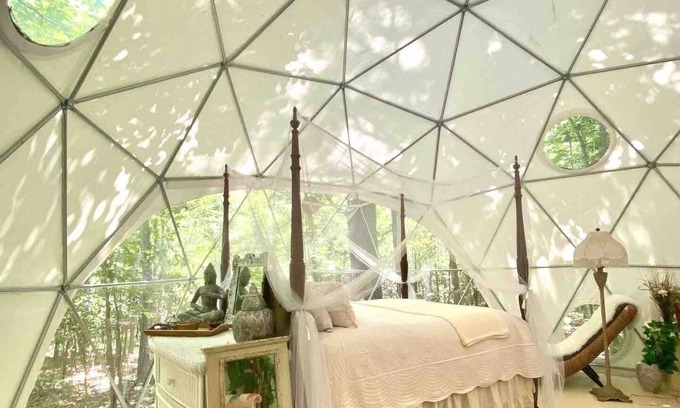 Lake Oconee RV Rental | Off-Grid Dome Hideaway in the Woods