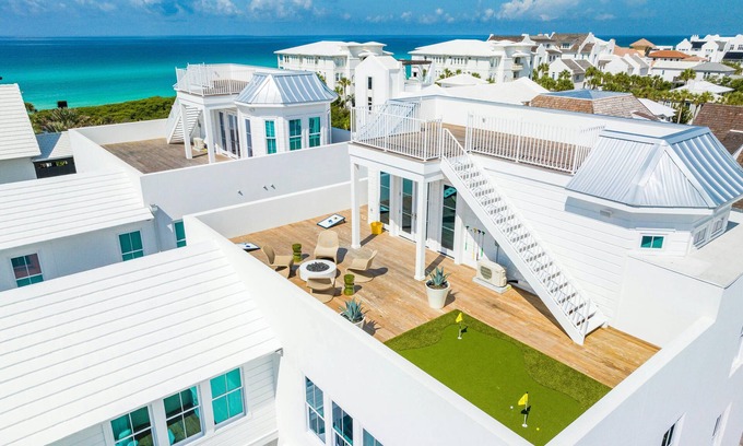 Rosemary Beach House | Official 30A Show House with Private Pool, Elevator, Putting Green, Private Beac