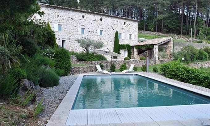 Saint-Julien-du-Serre House | Old charming converted farmhouse, beautiful views with saltwater pool.