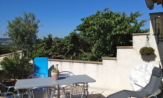 Villedubert House | Old pottery clim 140 m2, near Carcassonne, canal Midi 2SB, terrace 8pers