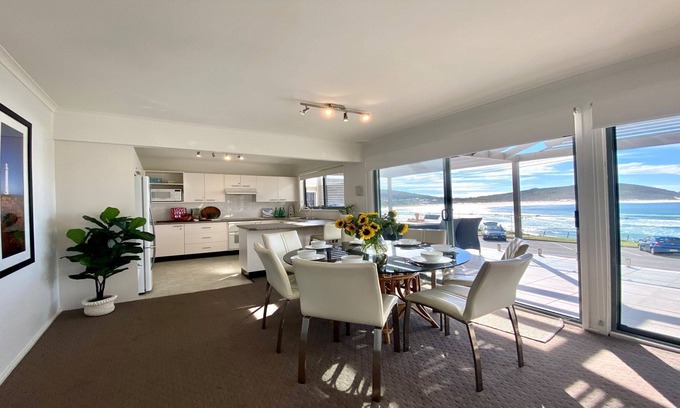 Fingal Bay House | On the Beach - stunning ocean views with room to bring the boat, walking distance to town