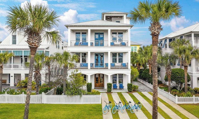 Frangista Beach House | Once Upon A Tide - Private Pool, Game Room, Beach Service + Bikes Included!