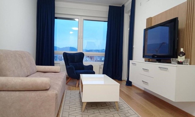 Banja Luka Apartment | One Bedroom Apartment with Balcony and City View