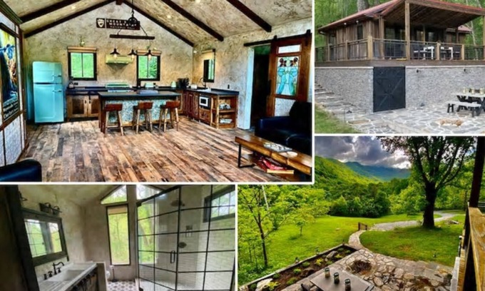 Waynesville Cabin | One-of-a-Kind Rustic Mountain Studio-Private Quiet