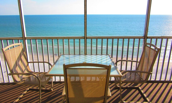 Siesta Key Condo | Over 180 Degree View of the Siesta Key Beach and Gulf! Crystal Sands Tower