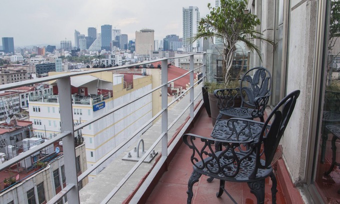 Colonia Centro Condo | PA Suites Historic Center, Balcony, AC, 24/7 Secuirty Bilingual Tours 12D