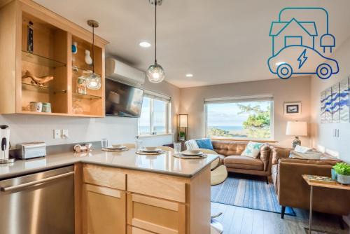 Lincoln City Apartment | Pacific Peeks One - OceanView - EV Charger - Pet Friendly