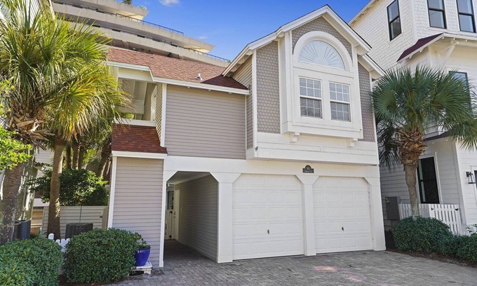 Miramar Beach House | Palm Oasis - Pet Friendly Cottage Near the Water with Private Pool Area