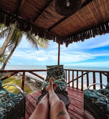 Barra de Santo Antonio House | Paraíso de Tabuba - casa de aluguel por temporada - 32km de Maceió-AL - Pé na areia - 24h de Frente para o mar