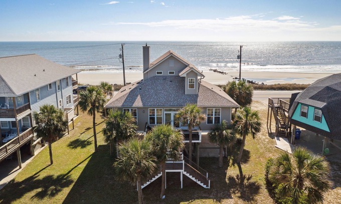 Folly Beach House | Paradise at the Washout - Beautiful Oceanfront Beach House on 15th block
