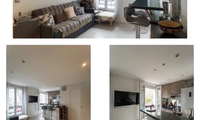 Charonne Apartment | Paris20 2 rooms terrace+parking February25 Civil lease or mobility from 1to11 months