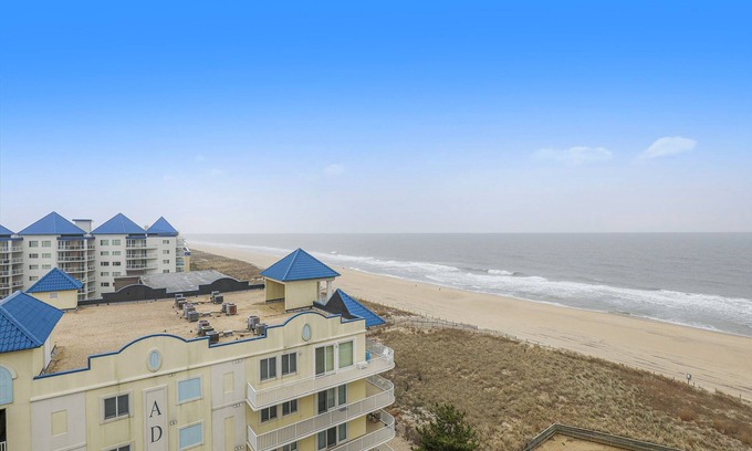 Midtown Ocean City Condo | Partial Ocean View Condo w/Private Balcony, Central A/C, Shared Outdoor Pool