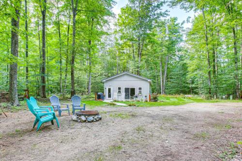Lake Ann House | Patio, Grill and Fire Pit Traverse City Home