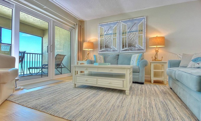 Madeira Beach Condo | Peaceful beachfront escape w/private balcony, heated pool, pool spa, BBQ grills