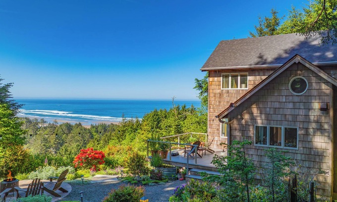 Cannon Beach House | Peaceful Cannon Beach Home with views of Haystack Rock