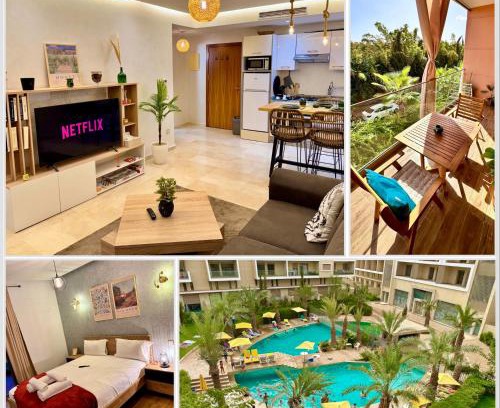 Marrakech Apartment | Pearl Garden Studio Luxueux Piscine Sunny Terrasse