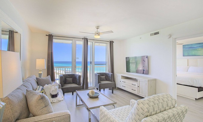 Destin Condo | Pelican Beach Resort 713 - Beachfront, Downtown Destin, Heated Pool, Tennis!