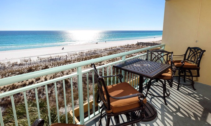Fort Walton Beach Condo | Pelican Isle 308 Amazing Direct Ocean View, Beautifully Upgraded, Pool w Hot Tub, Free Beach Svc