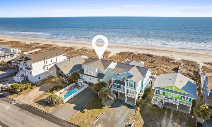 Holden Beach House | Pelican Watch at Holden Beach, Ocean front home with Heated Pool, and great views