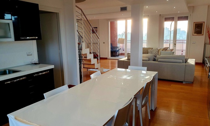 Busto Arsizio Apartment | Penthouse 2 levels with panoramic view from 2 terraces. Very close to Malpensa.